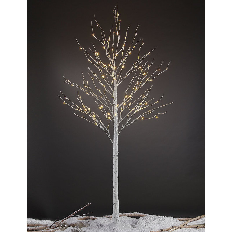 PreLit Birch Tree 132 Light LED Lighted Trees & Branches & Reviews